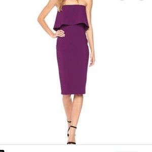 Likely Conrad stapless flounce midi dress